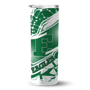 Customized Eastern Michigan Eagles Helmet Clash Green Skinny Tumbler