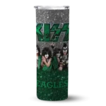 customized-eastern-michigan-eagles-kiss-band-white-skinny-tumbler-best-selling.webp