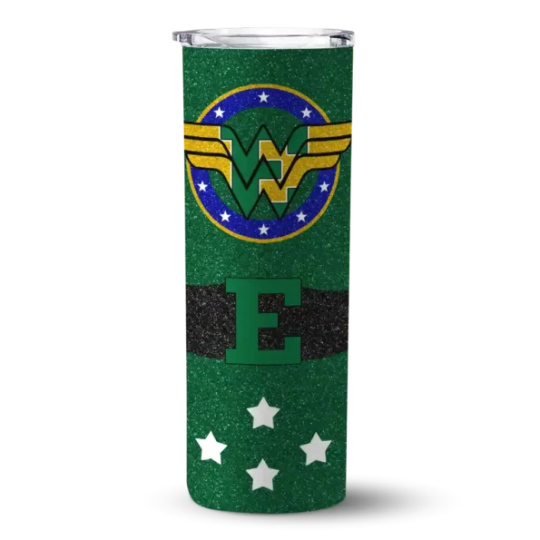 customized eastern michigan eagles star cluster green skinny tumbler best selling