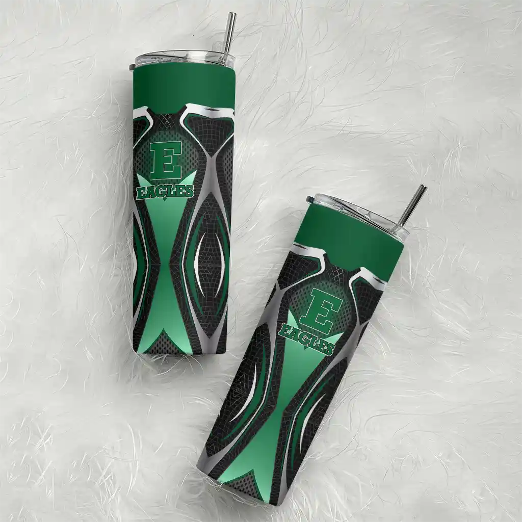 customized-eastern-michigan-eagles-superman-emblem-green-black-skinny-tumbler-top-rated.webp