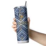 customized-fiu-panthers-zipper-leopard-blue-skinny-tumbler-best-selling.webp