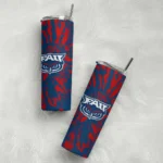 customized-florida-atlantic-owls-metallic-grid-blue-skinny-tumbler-best-selling.webp