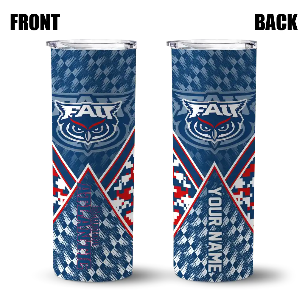 customized-florida-atlantic-owls-monogram-burst-blue-white-skinny-tumbler-fashion-forward.webp