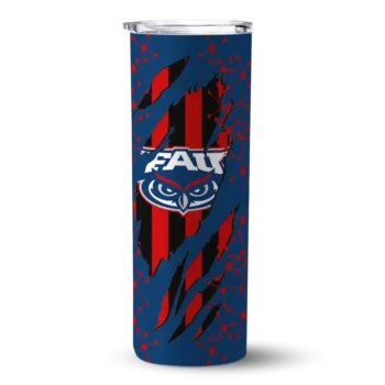 Customized Florida Atlantic Owls Star Pop Blue Black Skinny Tumbler
