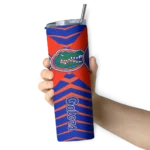 customized-florida-gators-camo-texture-blue-skinny-tumbler-best-selling.webp