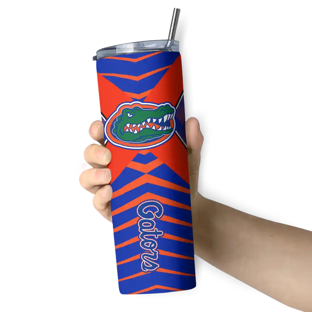 customized-florida-gators-camo-texture-blue-skinny-tumbler-premium-grade.webp