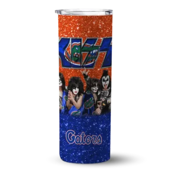 Customized Florida Gators Kiss Band Orange Skinny Tumbler