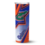 customized-florida-gators-web-stripes-blue-white-skinny-tumbler-best-selling.webp