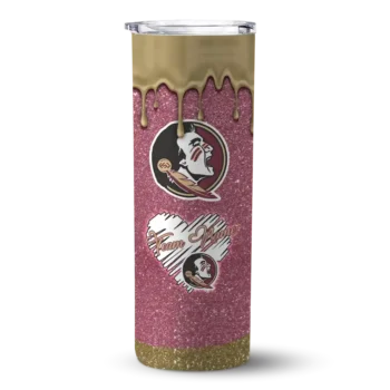 Customized Florida State Seminoles Pixel Fade Garnet Skinny Tumbler