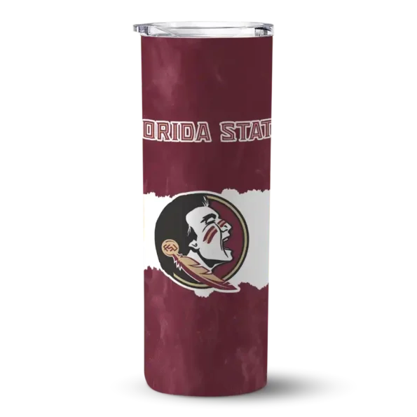 customized florida state seminoles torn band garnet white skinny tumbler best selling