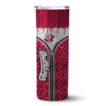 customized-fresno-state-bulldogs-sparkle-drip-red-skinny-tumbler-best-selling.webp