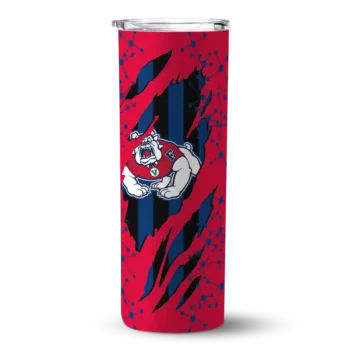 Customized Fresno State Bulldogs Star Pop Red Black Skinny Tumbler
