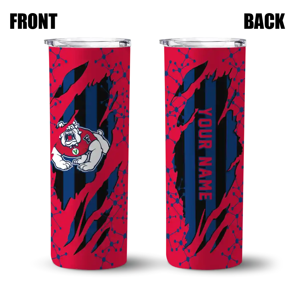 customized-fresno-state-bulldogs-star-pop-red-black-skinny-tumbler-fashion-forward.webp