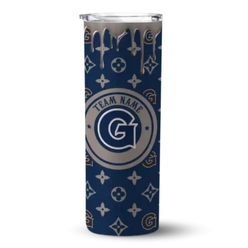 Georgetown Hoyas Tumber - Customized Camo Streak Skinny Blue