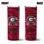 customized-georgia-bulldogs-chevron-patch-red-skinny-tumbler-best-selling.webp