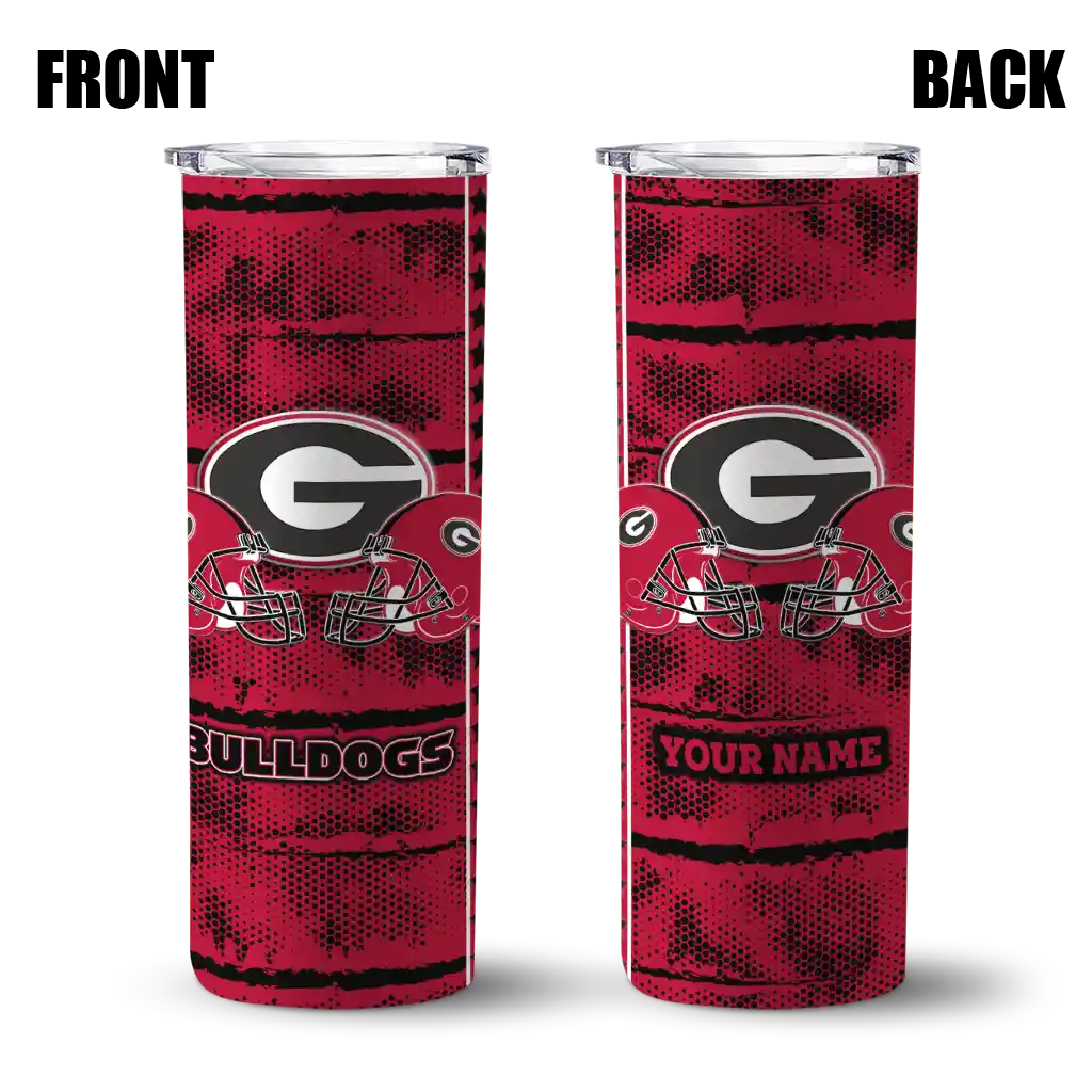 customized-georgia-bulldogs-chevron-patch-red-skinny-tumbler-fashion-forward.webp