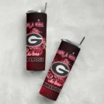 customized georgia bulldogs rose romance red black skinny tumbler best selling 1 4.webp