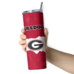 customized-georgia-bulldogs-torn-band-red-white-skinny-tumbler-best-selling-1.webp