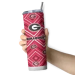 customized-georgia-bulldogs-zipper-leopard-red-skinny-tumbler-best-selling.webp