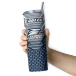 customized-georgia-southern-eagles-chevron-stripes-blue-skinny-tumbler-best-selling.webp