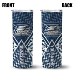 customized-georgia-southern-eagles-monogram-burst-blue-white-skinny-tumbler-best-selling.webp