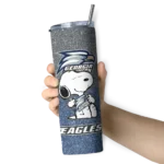 customized-georgia-southern-eagles-snoopy-attitude-blue-skinny-tumbler-best-selling-1.webp