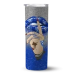 customized-georgia-state-panthers-sparkle-lips-blue-skinny-tumbler-best-selling-1.webp