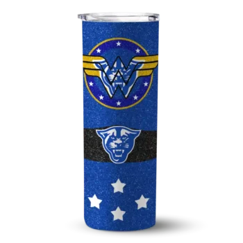 Customized Georgia State Panthers Star Cluster Blue Skinny Tumbler