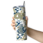 customized-georgia-tech-yellow-jackets-claw-marks-gold-white-skinny-tumbler-best-selling.webp