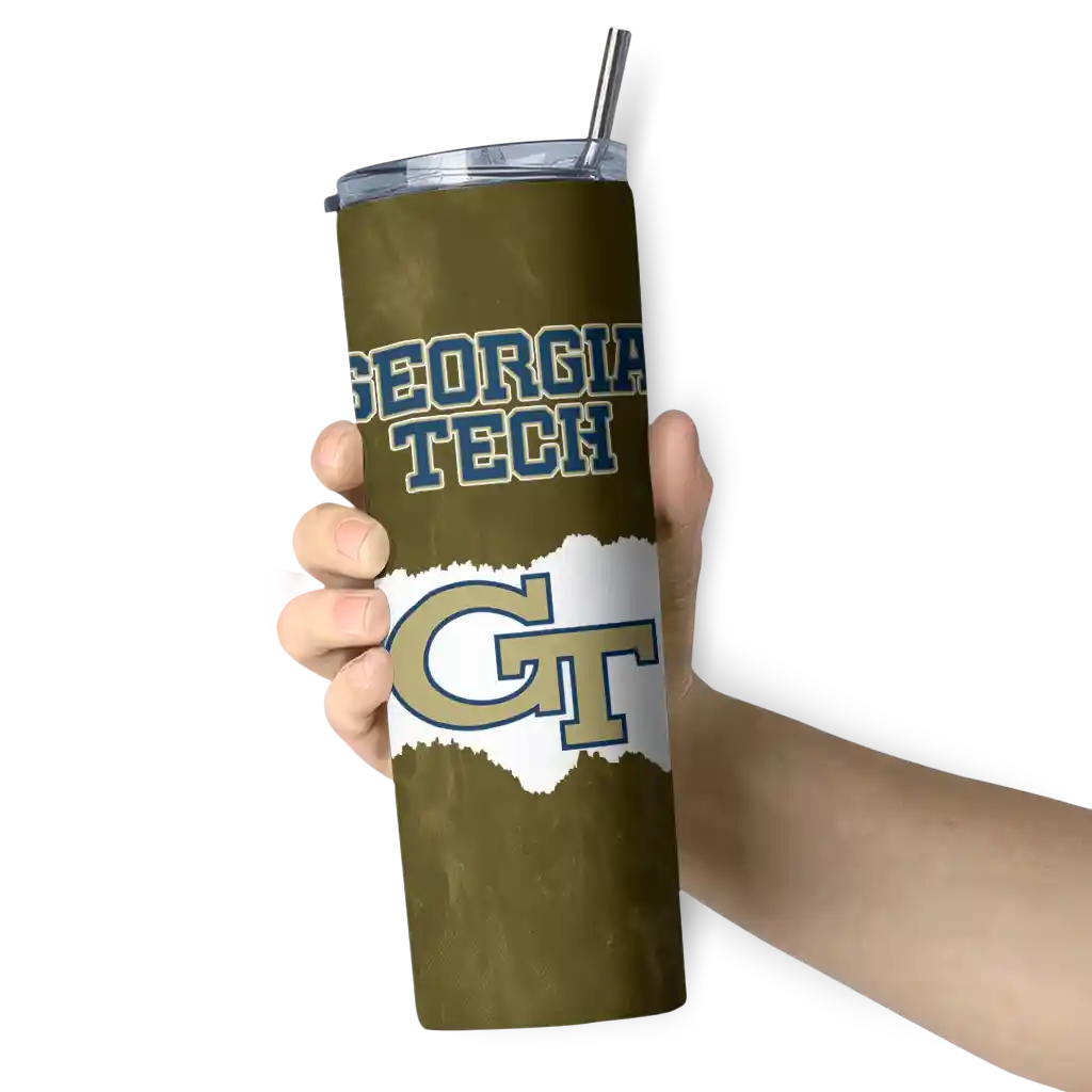 customized-georgia-tech-yellow-jackets-torn-band-gold-white-skinny-tumbler-premium-grade.webp