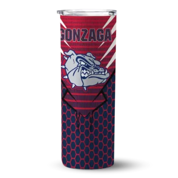 Customized Gonzaga Bulldogs Chevron Stripes Blue Skinny Tumbler