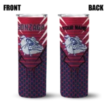 customized-gonzaga-bulldogs-chevron-stripes-blue-skinny-tumbler-best-selling.webp