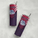 customized-gonzaga-bulldogs-chevron-stripes-blue-skinny-tumbler-best-selling.webp
