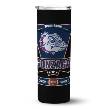 Customized Gonzaga Bulldogs Helmet Belt Blue Black Skinny Tumbler