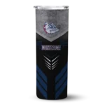 customized-gonzaga-bulldogs-hexagon-honeycomb-blue-black-skinny-tumbler-best-selling.webp