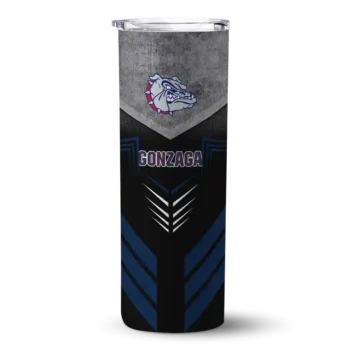 Customized Gonzaga Bulldogs Hexagon Honeycomb Blue Black Skinny Tumbler