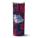 customized-gonzaga-bulldogs-metallic-grid-blue-skinny-tumbler-best-selling.webp
