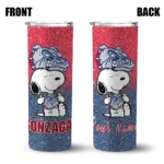 customized gonzaga bulldogs snoopy attitude blue skinny tumbler best selling 1.webp