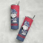 customized gonzaga bulldogs snoopy attitude blue skinny tumbler best selling 1.webp