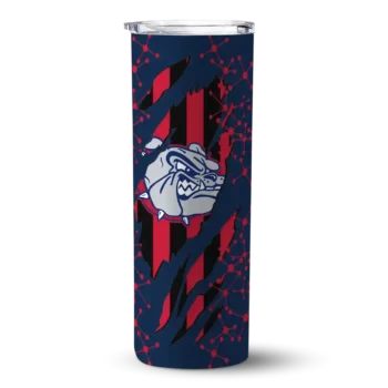 Customized Gonzaga Bulldogs Star Pop Blue Black Skinny Tumbler