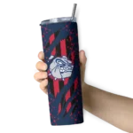 customized-gonzaga-bulldogs-star-pop-blue-black-skinny-tumbler-best-selling.webp