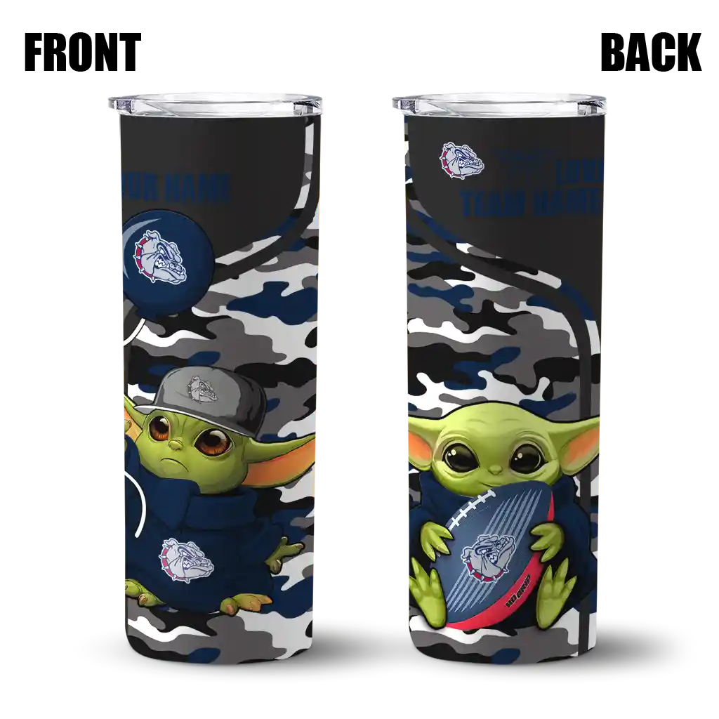 customized-gonzaga-bulldogs-yoda-camo-blue-black-skinny-tumbler-fashion-forward.webp