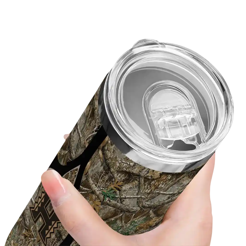 customized-hawaii-rainbow-warriors-antler-flow-camo-skinny-tumbler-high-quality.webp