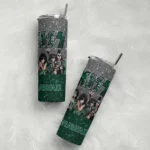 customized-hawaii-rainbow-warriors-kiss-band-silver-skinny-tumbler-best-selling.webp