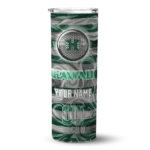 customized-hawaii-rainbow-warriors-patterned-waves-green-skinny-tumbler-best-selling-2.webp