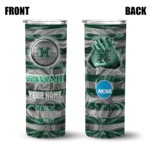 customized-hawaii-rainbow-warriors-patterned-waves-green-skinny-tumbler-best-selling-2.webp