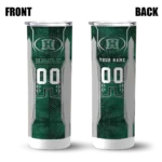 customized-hawaii-rainbow-warriors-stacked-diamond-green-skinny-tumbler-best-selling.webp
