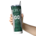 customized-hawaii-rainbow-warriors-stacked-diamond-green-skinny-tumbler-best-selling.webp