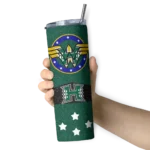 customized-hawaii-rainbow-warriors-star-cluster-green-skinny-tumbler-best-selling.webp
