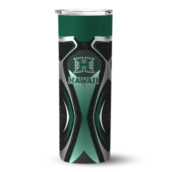Customized Hawaii Rainbow Warriors Superman Emblem Green Black Skinny Tumbler